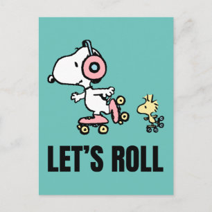 PEANUTS Snoopy & Woodstock Låt oss rulla Vykort