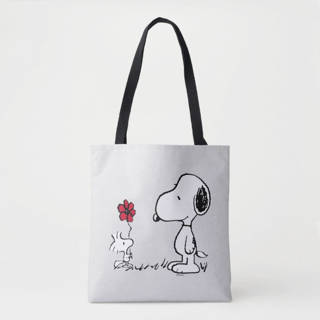 Peanuts | Snoopy & Woodstock Red & Black Tygkasse (Framsida)
