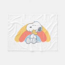 Peanuts | Snoopy & Woodstock Regnbåge Babyfilt B