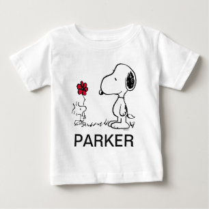 Peanuts Snoopy & Woodstock Röd & Svart T Shirt