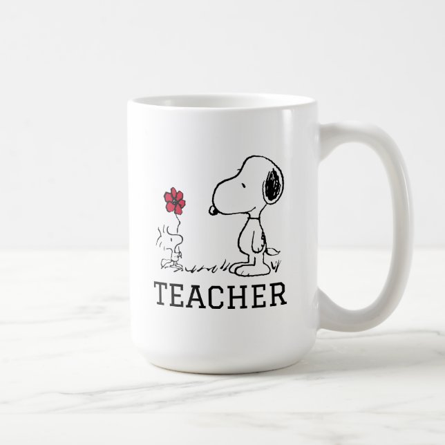 PEANUTS | Snoopy & Woodstock Teacher Kaffemugg (Höger)