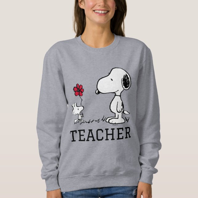 PEANUTS | Snoopy & Woodstock Teacher T Shirt (Framsida)