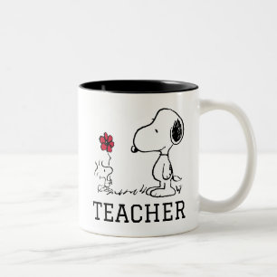 PEANUTS Snoopy & Woodstock Teacher Två-Tonad Mugg