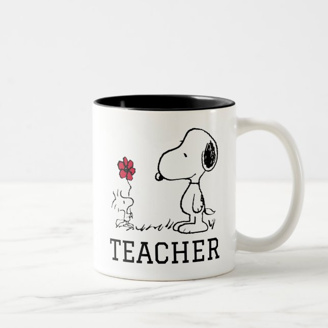 PEANUTS | Snoopy & Woodstock Teacher Två-Tonad Mugg (Höger)