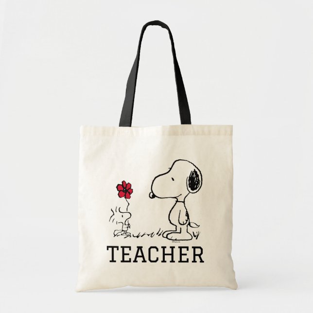 PEANUTS | Snoopy & Woodstock Teacher Tygkasse (Framsidan)