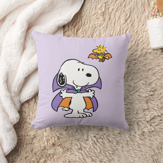 Peanuts Snoopy Woodstock Vampyr Halloween Kudde (Filt)