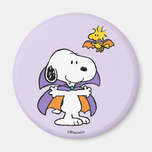 Peanuts Snoopy Woodstock Vampyr Halloween Magnet