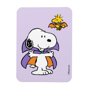Peanuts Snoopy Woodstock Vampyr Halloween Magnet