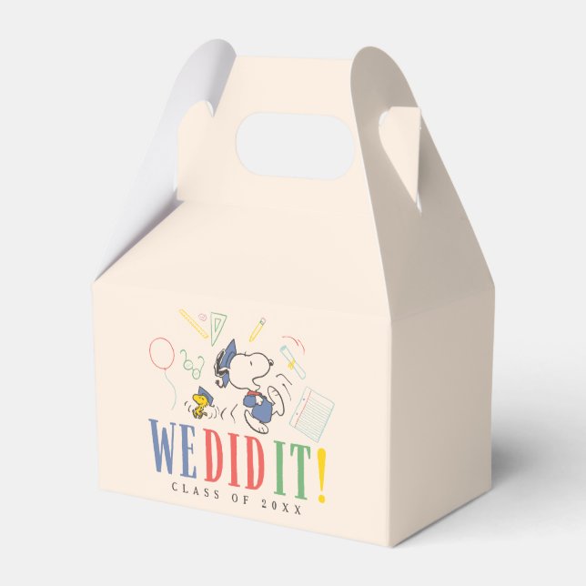 Peanuts Snoopy Woodstock We Did It Graduation Cap Presentaskar (Framsidan Sidan)