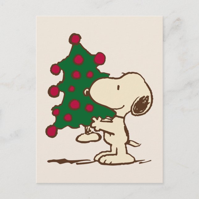 Peanuts | Snoopys julgran Vykort (Framsida)