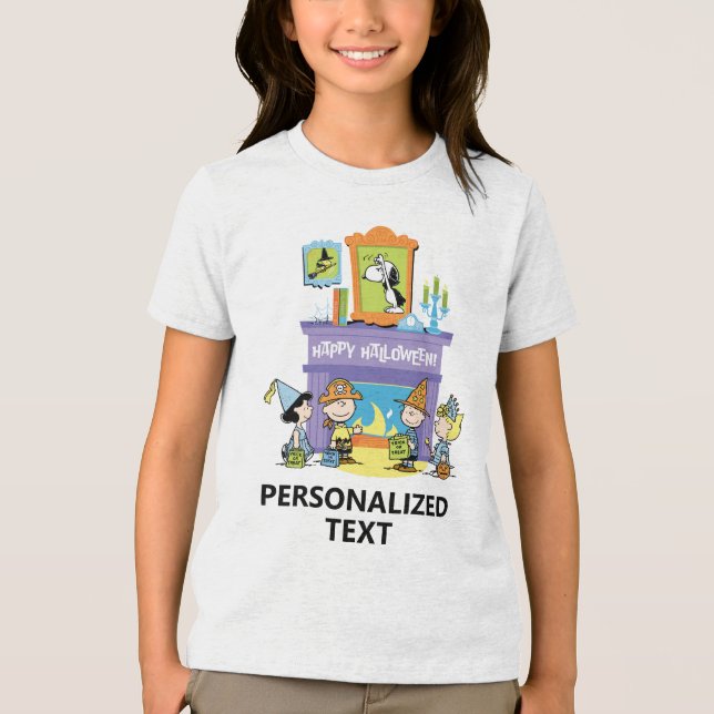 Peanuts spökhallar Halloween T Shirt (Framsida)