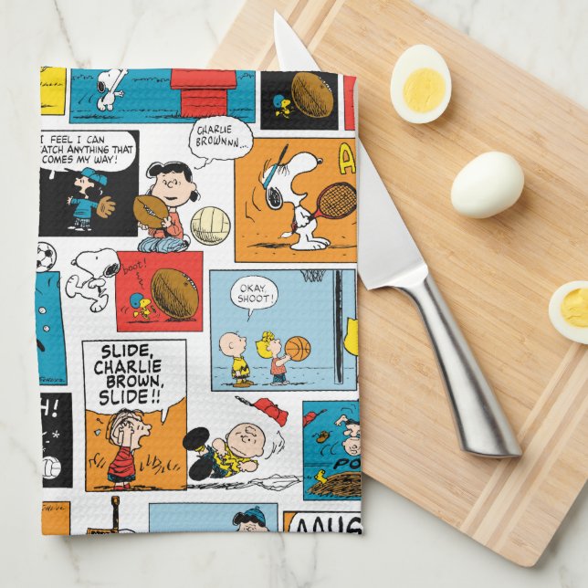Peanuts Sportmönster Kökshandduk (Vikt i Fjärdedel)