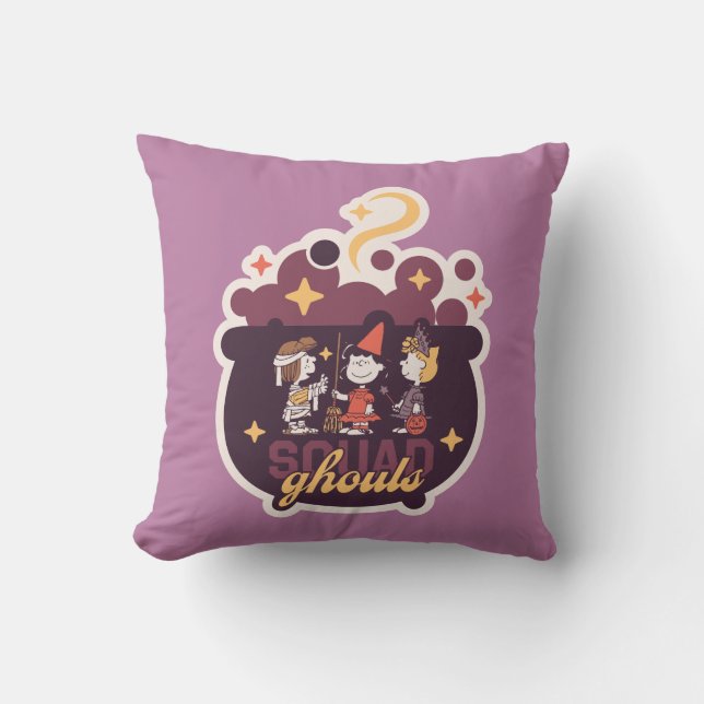 Peanuts Squad Ghouls Kittel Halloween Kudde (Framsida)