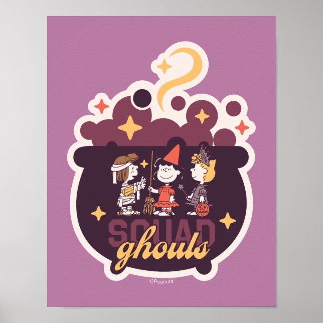 Peanuts Squad Ghouls Kittel Halloween Poster (Framsidan)