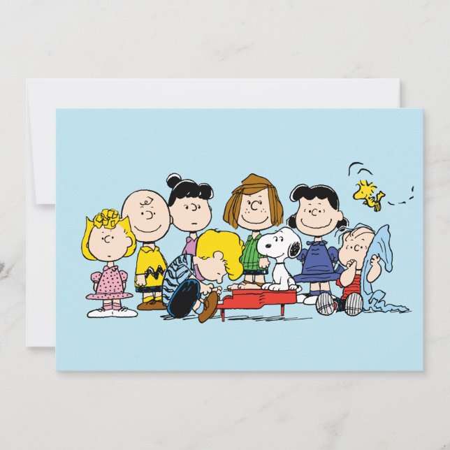 Peanuts | The Gang Around the Piano Kort (Framsida)