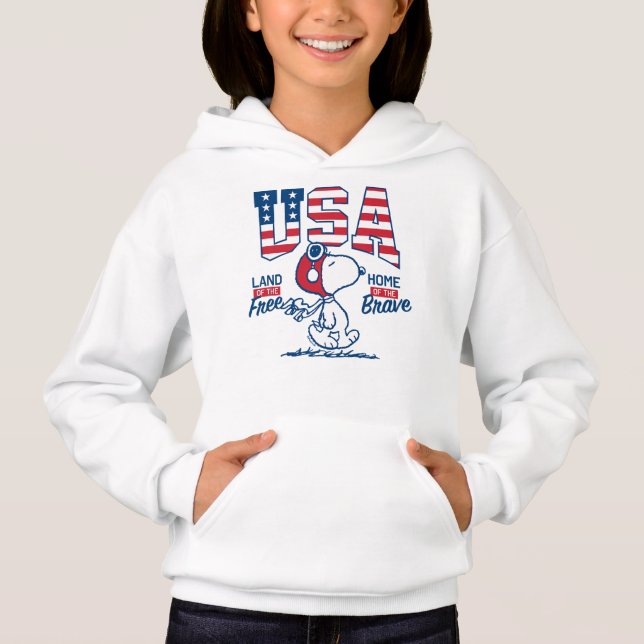 Peanuts USA Snoopy Free Modig T Shirt (Framsida)