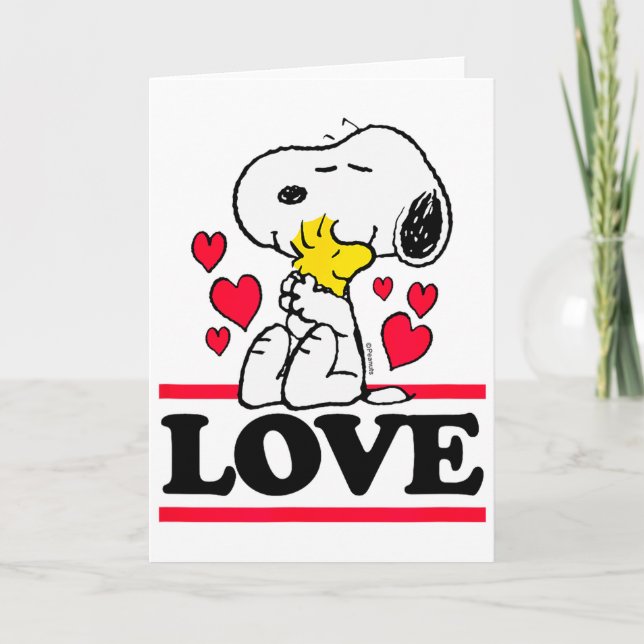 Peanuts - Valentines - &amp; Love  Kort (Framsida)