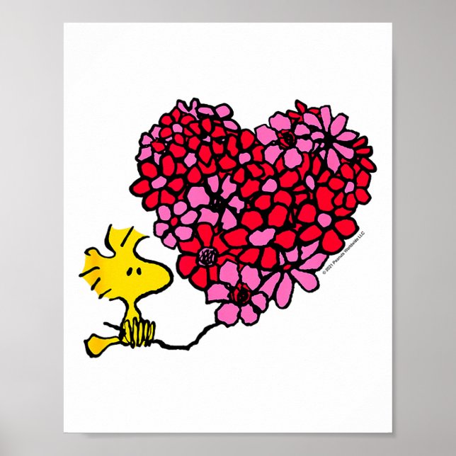 Peanuts - Valentines - Floral Heart  Poster (Framsidan)