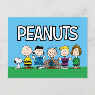Peanuts Vänner På Rad Vykort