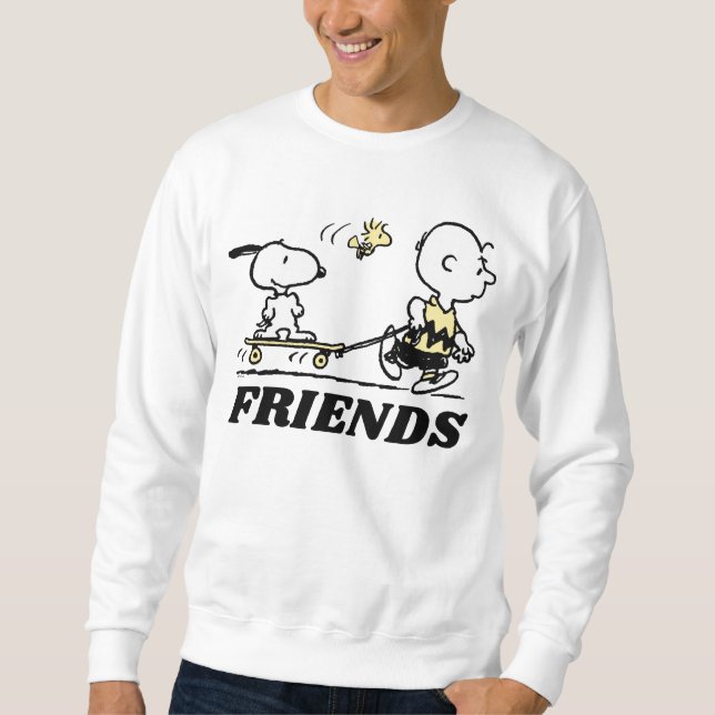 PEANUTS | Vänner Skattbordning Lång Ärmad Tröja (Framsida)