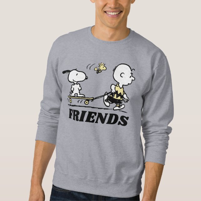 PEANUTS | Vänner Skattbordning Lång Ärmad Tröja (Framsida)