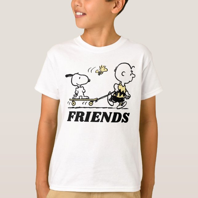 PEANUTS | Vänner Skattbordning T Shirt (Framsida)