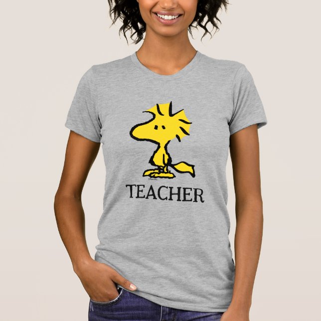 Peanuts | Woodstock Teacher T Shirt (Framsida)