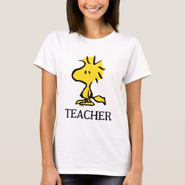 Peanuts | Woodstock Teacher T Shirt (Framsida)