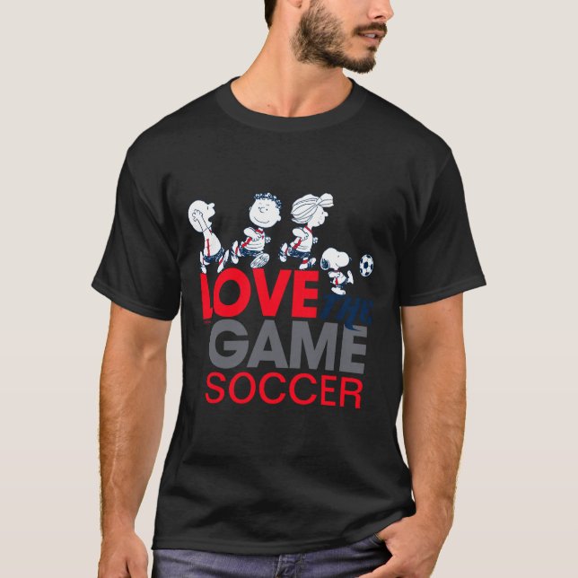 Peanutsgänget älskar spel T-shirt  (Framsida)