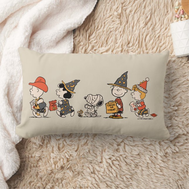 Peanutsgänget Glad Halloween-parad Lumbarkudde (Filt)
