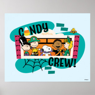 Peanutsgänget Godisgänget Halloween Poster