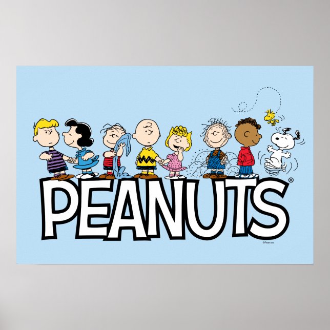 Peanutsgängets gruppuppställning poster (Framsidan)