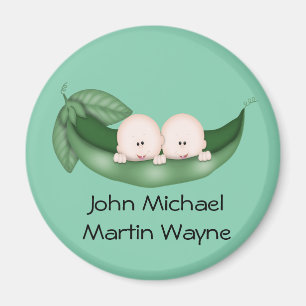 Peapod-Twillingar Babyskor favoriter Magnet