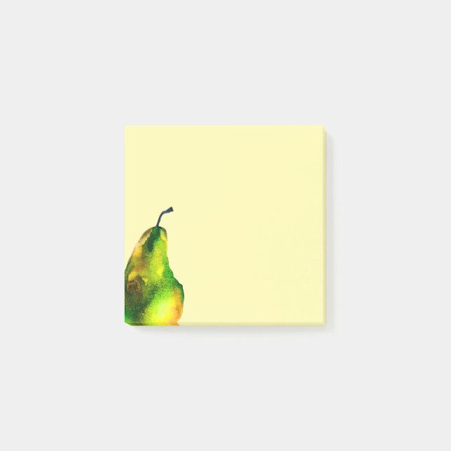 Pear Art, söt vattenfärgsfrukt Post-it Block (Framsida)