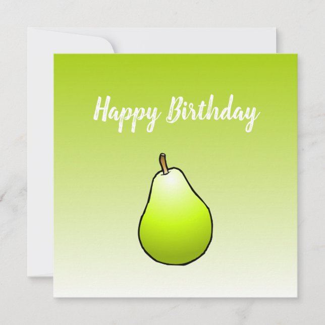 Pear Birthday Card Kort (Framsida)