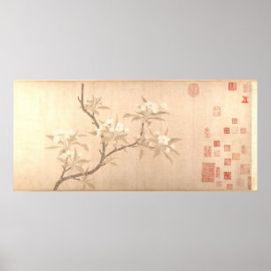 Pear Blommars Antique Oriental ca.1280 Poster