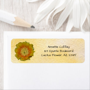 Pear Cactus Flower / Gult & Orange / Returadress Etikett