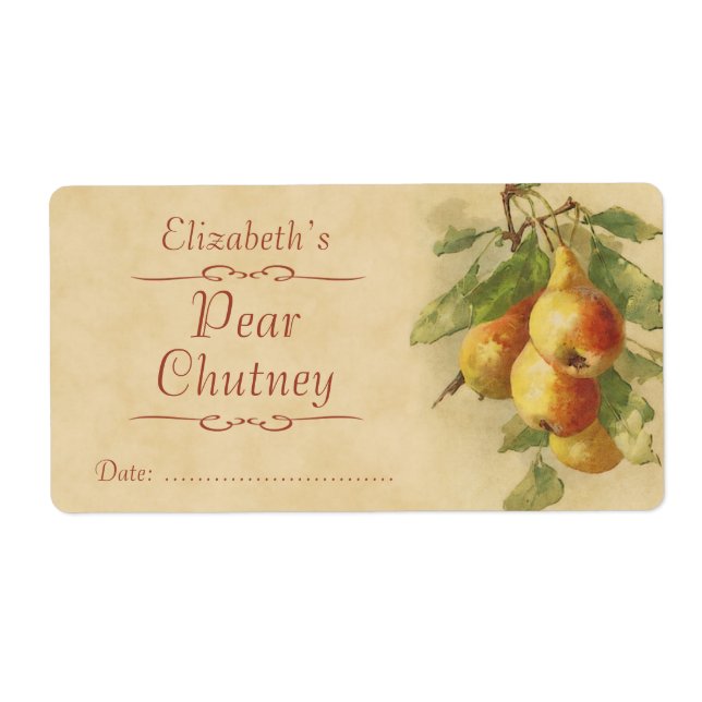 Pear Canation-etikett Fraktsedel (Framsidan)