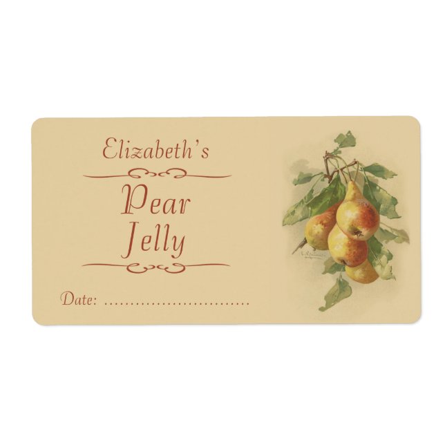 Pear Canation-etikett Fraktsedel (Framsidan)