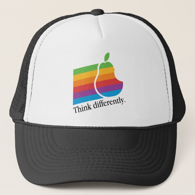 Pear Computers - Retro Apple Computers Parody Hat Truckerkeps (Framsida)