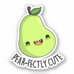 Pear-Fear Pun, direkt cute Fruit Pear Pun Klistermärken