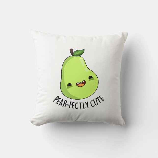 Pear-Fear Pun, direkt cute Fruit Pear Pun Kudde (Framsida)