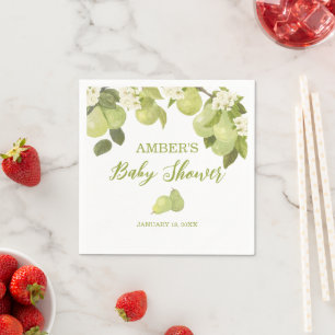 Pear Fruit Baby Shower Pappersservett