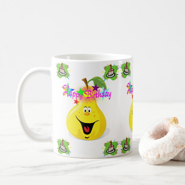 Pear grattis på födelsedagen Mugg (Med munk)
