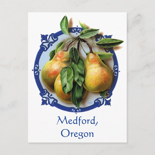 Pear Huvudstad of the World Medford, Oregon Souven Vykort (Framsida)