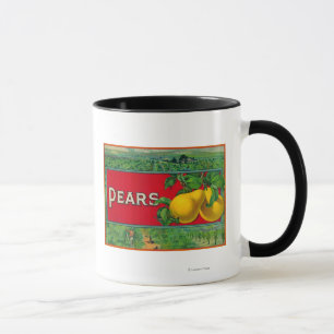 Pear Lagrar Låda etikett Mugg