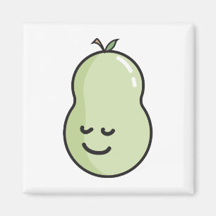 Pear med ett leende magnet