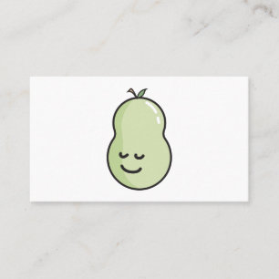 Pear med ett leende visitkort