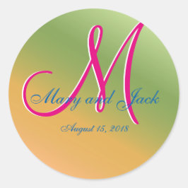 Pear Monogram Classic Runt Klistermärke