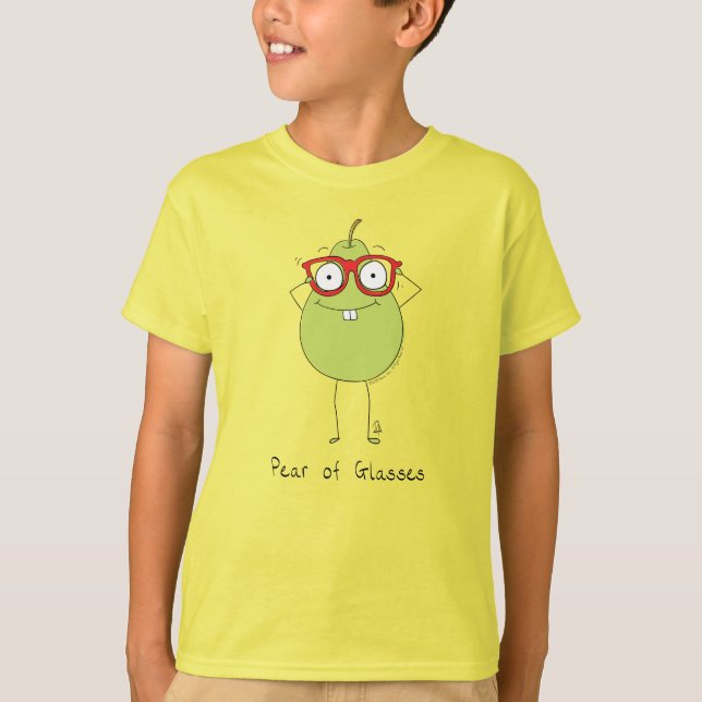 Pear of Glasses Funny & Cute Barn Boy's T-Shirt (Framsida)